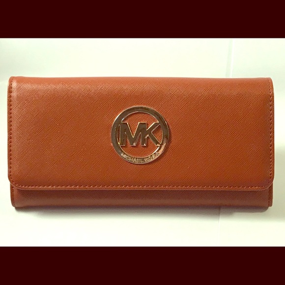 mk brown wallet